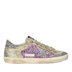 Like New Golden Goose Women's Superstar Glitter Low-top Sneakers size 38
